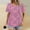 Pink, variant on Vmvidoty Women's Casual Short Sleeve T-Shirt - Oversized Crew Neck Ruffled Tee with All-Over Print, Breathable Summer Top (Trendy & Plus Size) | Limited-Time Summer Sale!