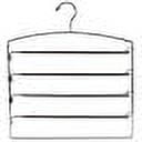 Only Hangers Metal Multi Pant Hanger w/Swing Arms (Black) Pack of 3.(4) Swing Out Arms
