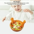 thumbnail image 3 of senveriont 2Pcs Bamboo Fork Household Adult Children Fruit Forks Flatware Tableware, 3 of 6