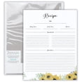 thumbnail image 6 of Outshine Premium Recipe Paper for 8.5" x 11" Recipe Binders, Sunflower Design (50 Sheets) | Refill Pages for Recipe Binder | No-Smear Matte Paper | Great Gift for Mom, Sister, Daughter, Friend, 6 of 7