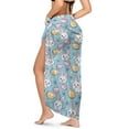 thumbnail image 2 of FKELYI Women's Sarong Beach Cover Up for Summer Swimwear Pareo Easter Egg Rabbit Print Breathable Soft Swimsuit Bikini Cover-Up Long Beach Wrap for Bathing Suit, 2 of 6