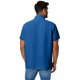 thumbnail image 4 of Camisa Elvqul para Hombre Azul Liso Playa Cuello Redondo Manga Corta, 4 of 7