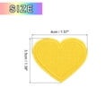 thumbnail image 2 of Uxcell 30 Pcs Heart Shaped Iron on Patches Embroidered Sew Patches Appliques for Clothing Repair Yellow 1.57"x1.38", 2 of 6