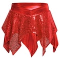 thumbnail image 6 of iiniim Girls Shiny Skirt And Top Set Ballroom Dancewear 2 Piece Dance Outfit for Cha-cha Performance Red 14, 6 of 7