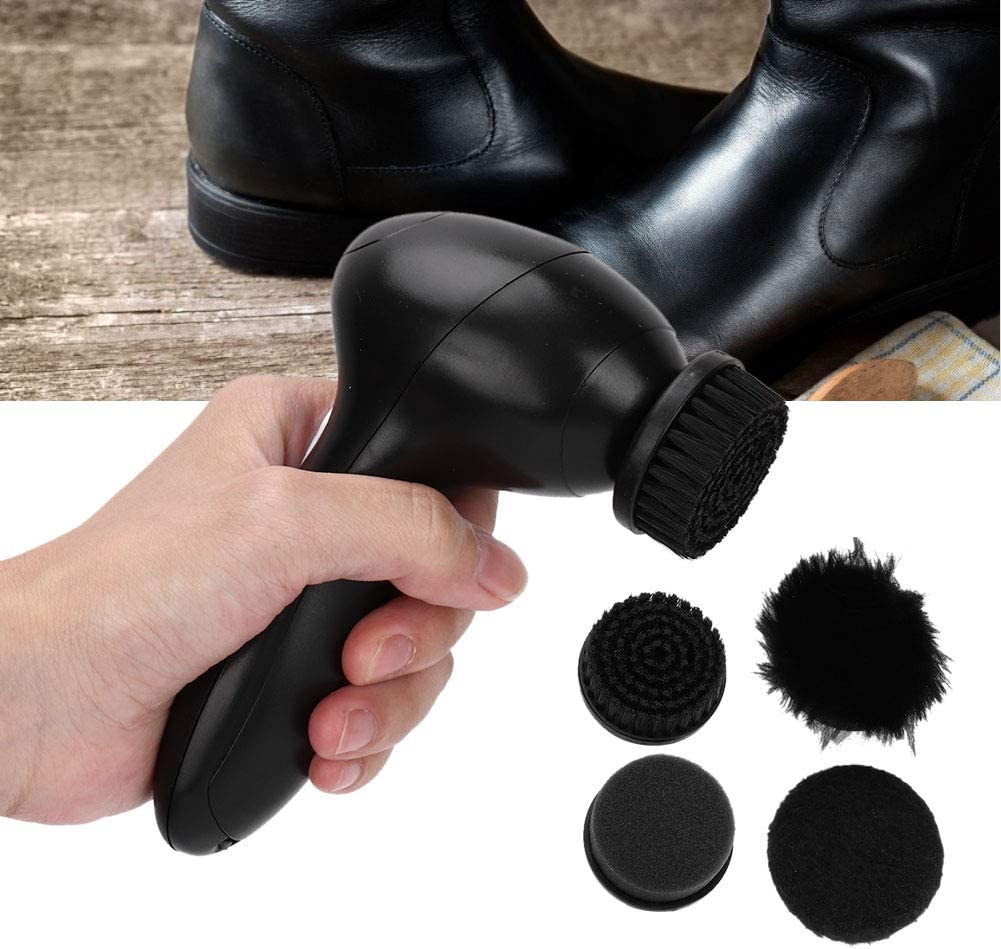 Electric Shoe Polisher Brush, TRIANU Shoe Buffer Kit Shoe Shiner Dust