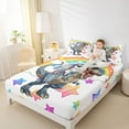 thumbnail image 4 of Manfei Cartoon Dinosaur Twin Sheet Set,Unicorn Stars Rainbow,Microfiber Decor For Kids,3-Piece, 4 of 7