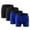 4PK=BK x2+BLUE x2, variant on 4PK Performance Mens Boxer Briefs Polyester Underwear Size Small M Large XL XXL