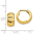 thumbnail image 4 of 14K Yellow Gold Earring Hinged Huggie Women'S 16 mm 8, 4 of 4