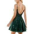 thumbnail image 3 of City Studio Womens Juniors Sequined Embroidered Fit & Flare Dress, 3 of 3