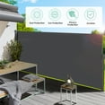 thumbnail image 3 of Pirecart 138" x 71" Dark Grey Aluminum Patio Retractable Privacy Screen, 3 of 7