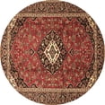 thumbnail image 1 of Ahgly Company Indoor Round Medallion Brown Traditional Area Rugs, 8' Round, 1 of 4