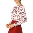 thumbnail image 4 of INSPIRE CHIC Women's Cute Ruffle Peter Pan Collar Long Sleeve Sweet Blouse Tops, 4 of 6