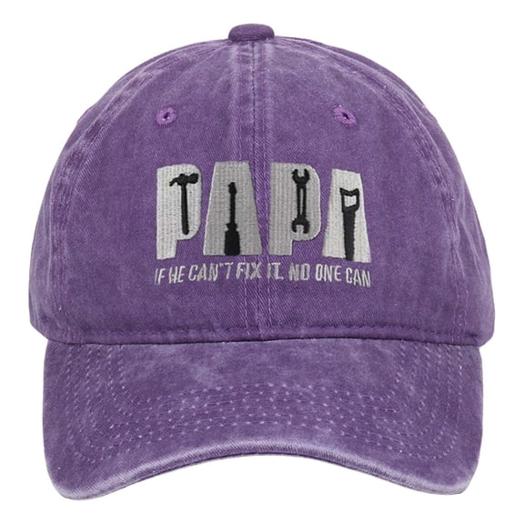 Purple Baseball Caps Father's Day Men's Hats Beautifully Washed Deformed Baseball Cap Dad Embroidery Pigment Dyed Profile Cotton Cap