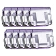 thumbnail image 4 of 10 pinzas para fijar perneras de pantalón, portátiles, multiusos, premium. Morado transparente, 4 of 8
