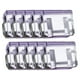 thumbnail image 4 of 10 pinzas para fijar perneras de pantalón, portátiles, multiusos, premium. Morado transparente, 4 of 8