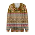 thumbnail image 6 of Hoodies For Women Oversized Winter Cute Sweatshirts Pullover Trendy Fall Clothes, Retro Geometric Print Lightweight Design without Pockets for Fall Winter Comfort,Earthy Yellow,S, 6 of 8