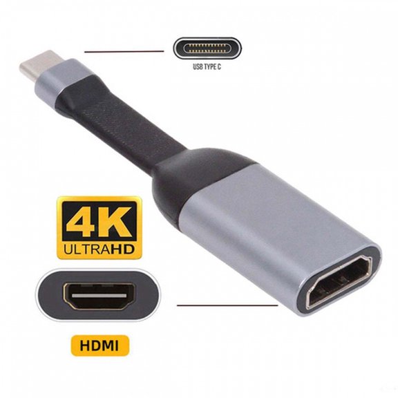 Chenyang USB-C Type-C Source to HDMI 4K 60hz Sink HDTV Adapter Ultra Slim Flat Cable 1080p for Laptop Tablet Phone