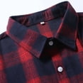 thumbnail image 3 of CYiJun George Mens Flannel Shirts Long Sleeve Plaid Button Down Shirt Cotton Flannel Shirt for Men Shirts Casual Work Shirts,Red L, 3 of 7