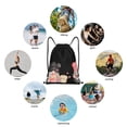 thumbnail image 6 of Honeii Baker Gnome Print Drawstring Backpack,Drawstring Bags String Backpack Gym Cinch Sack Backpack Sport Bag Draw-Small, 6 of 6