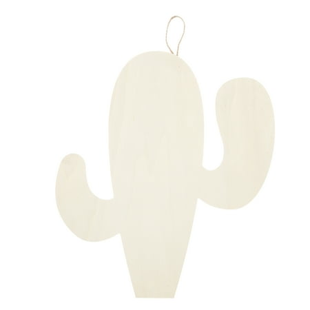 11' Wood Sign - Darice Cactus Hanging Wood Shape: 11 x 12.12 inches