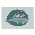thumbnail image 1 of Whale Cutting Board, Majestic Whale in the Sky Carrying Houses with Smoking Chimneys and Trees on His Back, Decorative Tempered Glass Cutting and Serving Board, in 3 Sizes, by Ambesonne, 1 of 2