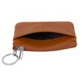 thumbnail image 3 of Women's Genuine Leather Coin Purse Mini Pouch Change Wallet with Keychain,Brown, 3 of 6