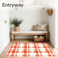 thumbnail image 3 of ODIKA 4'x6' Machine Washable Non-Slip Area Rug, Contemporary Gingham Revival with Alternating Layout High Traffic Rug, Orange, 476386, 3 of 7