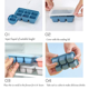 thumbnail image 4 of Mini bandejas para cubitos de hielo para congelador, pequeños moldes para cubitos de hielo para cócteles, 4 of 5