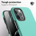 thumbnail image 3 of CellEver for iPhone 12/12 Pro Case - Dual Guard Series, Military Grade Protection, Ultra Slim, Sturdy Shock Absorbent Phone Cover (Mint), 3 of 7
