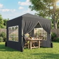 thumbnail image 2 of Outsunny 8.2 x 8.2 ft Pop Up Canopy Tent with Sidewalls, Instant Canopy, 2 of 10