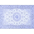 thumbnail image 1 of Ahgly Company Indoor Rectangle Medallion Blue Traditional Area Rugs, 7' x 9', 1 of 4