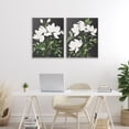 thumbnail image 2 of Stupell Industries Cottage White On Black Blooms 2pc Canvas Art Set, 16 x 20 each, by Lucille Price, 2 of 7