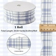 thumbnail image 2 of 20 Yards 1.5 Inch Blue White Buffalo Plaid Ruffle Ribbon Double Ruffled Edge Chiffon Pleated Checkered Gingham Fabric Ribbons Bulk, 2 of 9