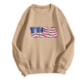 thumbnail image 2 of Vedolay Women's T Shirt Hoodies for Women Zip Up Hoodies Oversized Sweatshirt Clothing Cute Fall Casual Drawstring Jacket with Pockets,Khaki M, 2 of 3