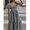 Black and White, variant on Black and White Gingham Boho Midi Dress for Women Puff Sleeve Cinched