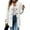 White, variant on Women's Fashionable Casual Long-Sleeved Solid Color Three-Button Double-Breasted Blazer, Smart Casual Jacket for Office Wear and Daily Outfits,Gray M