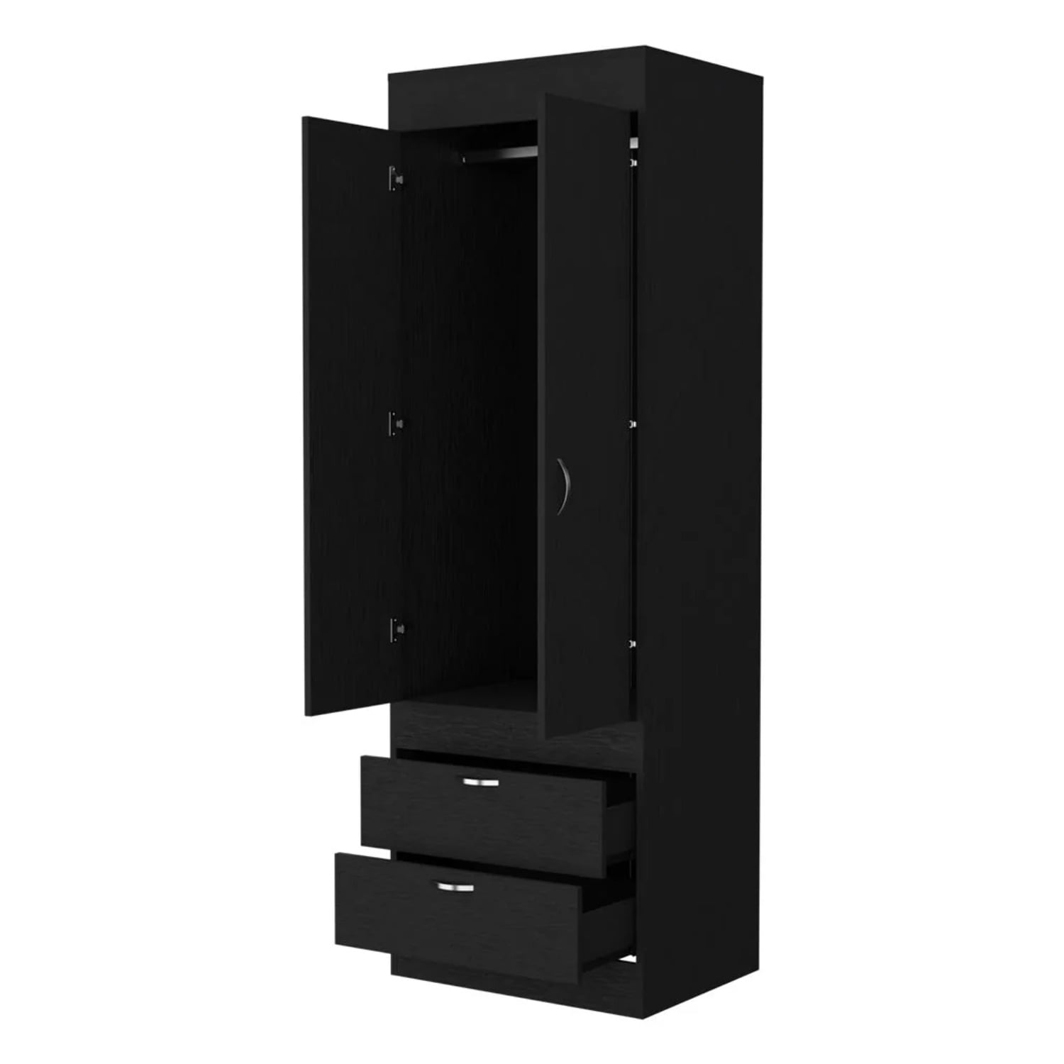 HomeRoots 23" Black Two Drawer Dresser