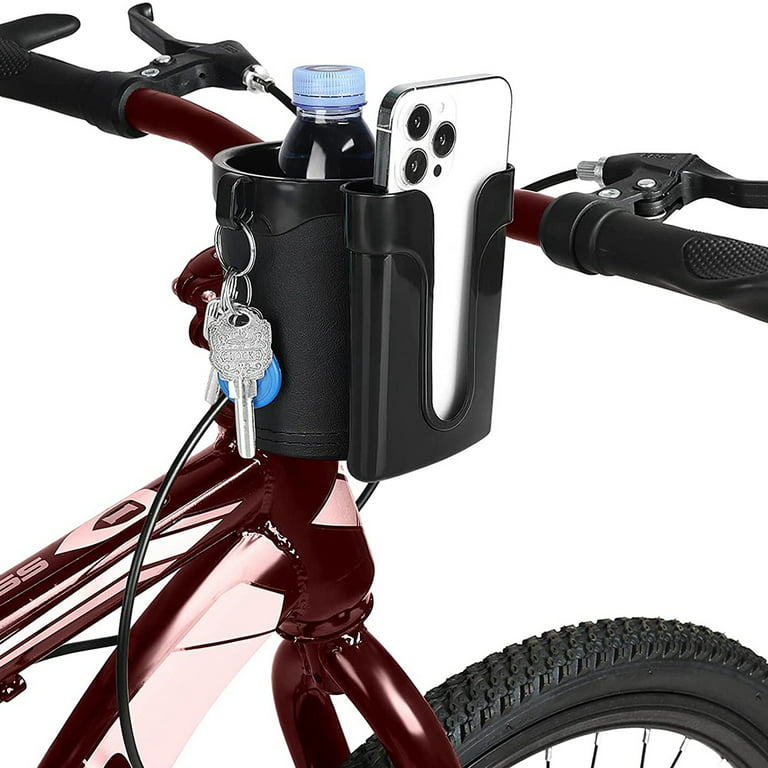 Accmor 3-in-1 Bike Cup Holder with Cell Phone Keys Holder, Bike Water  Bottle Holders,Universal Bar Drink Cup Can Holder for Bicycles,  Motorcycles