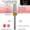 thumbnail image 5 of C & I 5 in 1 Multifunction Nail Drill Bit, Large Barrel, Straight File-Teeth, Professional E-File for Electric Manicure Drill Machine, Quick Remove Nail Gels, Acrylic Nail Gels, 5 of 5