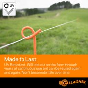 Gallagher 1/16 Inch Electric Fence Poly Wire, 1,640 Feet