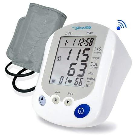 Upgraded 2017 Blood Pressure Monitor for Adults and Kids, Arm Band, 1 Touch Feature Electric Meter Measure Pulse Rate, Diastolic Systolic Pressure W/WiFi Phone App to Keep Track of Your