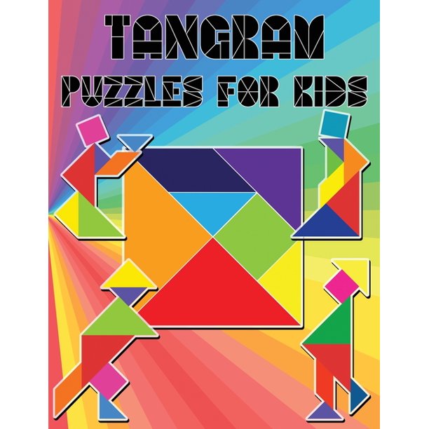 tangram puzzles for kids tangrams patterns tanagram puzzles for kids educational and fun tangram activities paperback large print walmart com