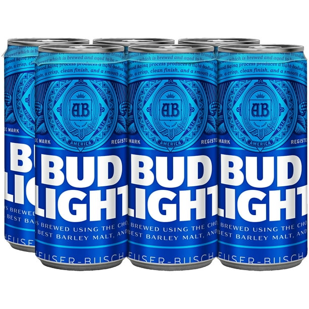 Bud Light Beer 6 Pack 10 Fl Oz Cans 4 2 Abv Walmart Com Walmart Com