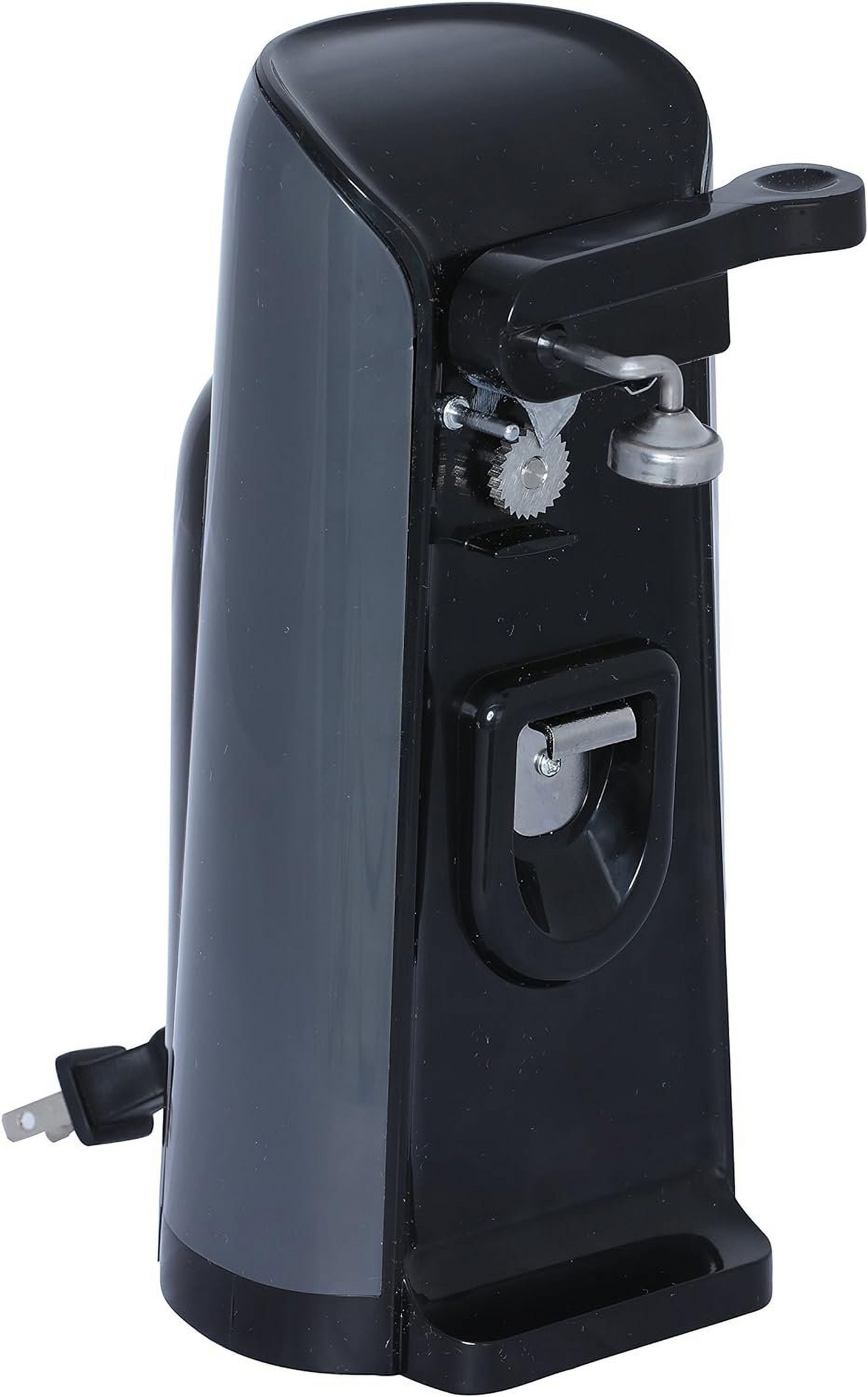 Brentwood Appliances J-30B Tall Electric Can Opener With Knife Sharpener And Bottle Opener