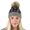 Light Melange Gray, variant on C.C Animal Print Soft Warm Knit Cuff Faux Fur Pom Beanie, Mocha