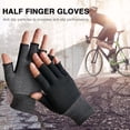 thumbnail image 2 of Guantes sin dedos al aire libre bicicleta antideslizante medio dedo pesca negro Hugtrwg  Para estrenar, 2 of 6