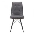 thumbnail image 2 of Moe's Home Collection Chaise de Salle à Manger Morrison, Gris (Ensemble de 2), 2 of 10