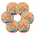 thumbnail image 7 of Yayeee 6 PCS Drink Coasters with Holder Set Woven Absorbent Round Tabletop Hot Pad, Goldfish, 7 of 7