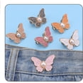 thumbnail image 3 of Detachable Butterfly Clips, Butterfly Waist Cinching Button for Clothes, Reusable Pant Clips ,No-Sew Instant Waistband Buckle for Loose Jeans for Women Pants Skirts, 3 of 7