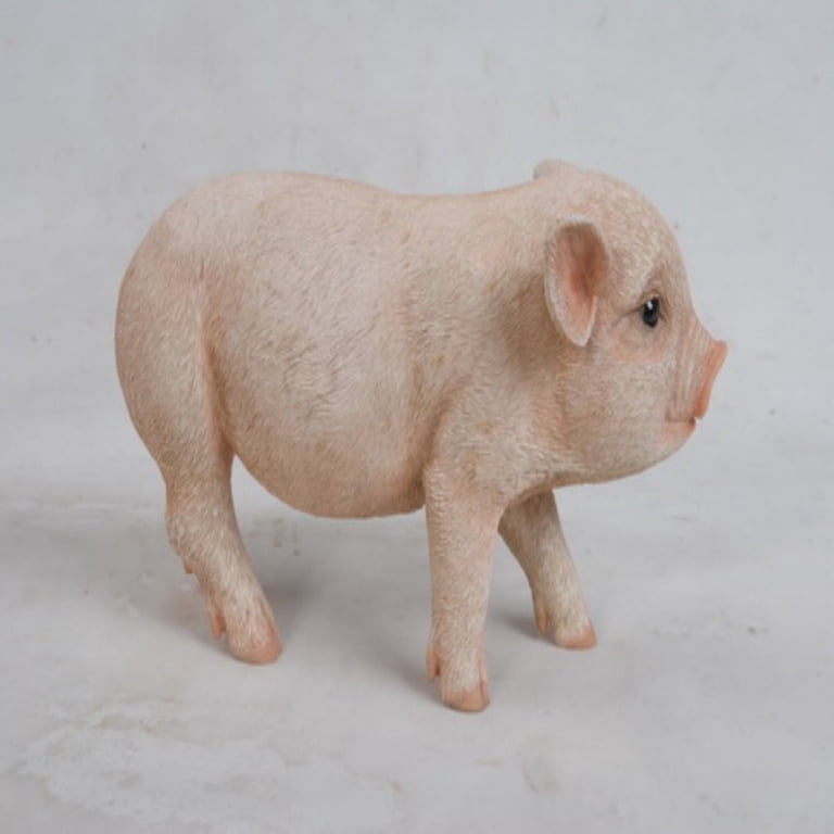 Hi-Line Gift 10 Inch Standing Baby Pig Garden Statue photo 8